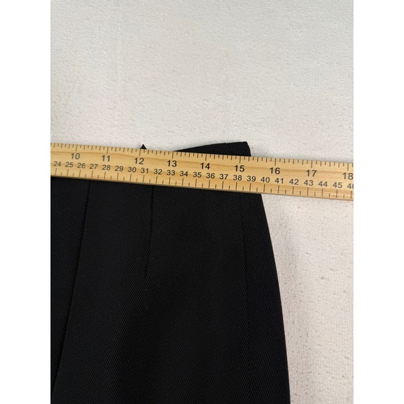 Akris Punto Pencil Skirt Womens 8 Black Houndstooth Colorblock Knee Length Wool - Picture 7 of 8